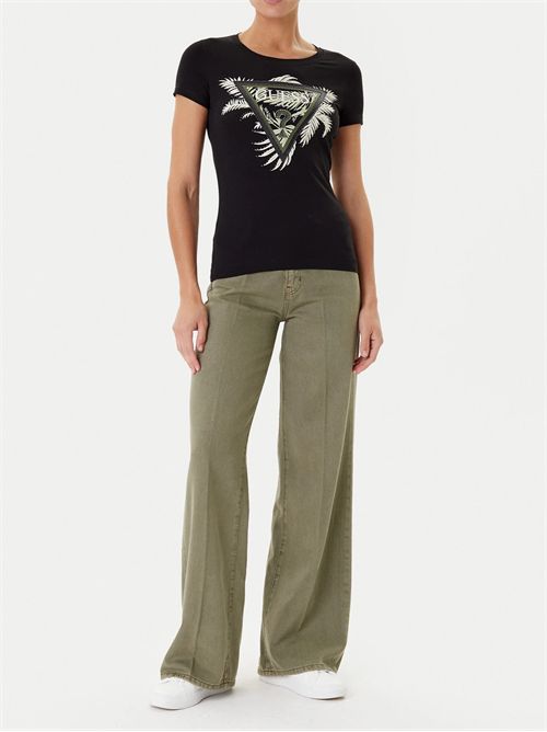 T-shirt logo triangolo GUESS | W5YI13J1314/JBLK